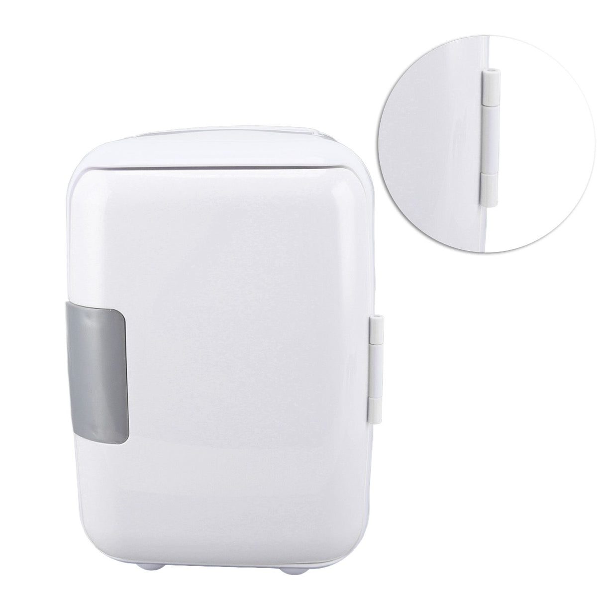 Car Fridge 4 Liters Durable ABS Cosmetic Storage Detachable Partition Portable Mini Fridge for Food Cosmetic Car White