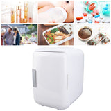 Car Fridge 4 Liters Durable ABS Cosmetic Storage Detachable Partition Portable Mini Fridge for Food Cosmetic Car White - Extra Image