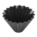 Coffee Filter Cup Resin Conical Reusable Hand Brewed Coffee Dripper Strainer for Kitchen Black - Front View