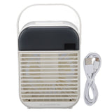 Portable Air Conditioner Fan 3 Wind Speed Efficient Misting Low Noise USB Air Conditioner Cooling Fan with Night Light White