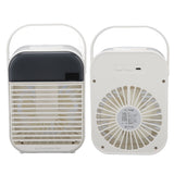 Portable Air Conditioner Fan 3 Wind Speed Efficient Misting Low Noise USB Air Conditioner Cooling Fan with Night Light White - Close-Up Angle