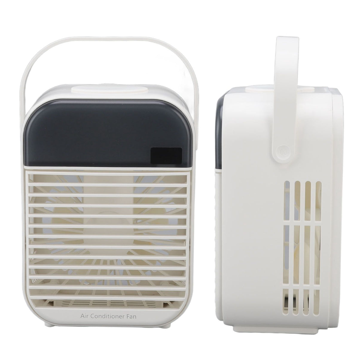 Portable Air Conditioner Fan 3 Wind Speed Efficient Misting Low Noise USB Air Conditioner Cooling Fan with Night Light White