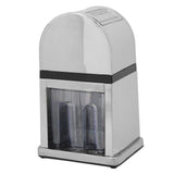 Manual Ice Crusher Labor Saving Hand Crank Shaved Ice Machine with Transparent Cover for Home Bar Restaurant - Front View