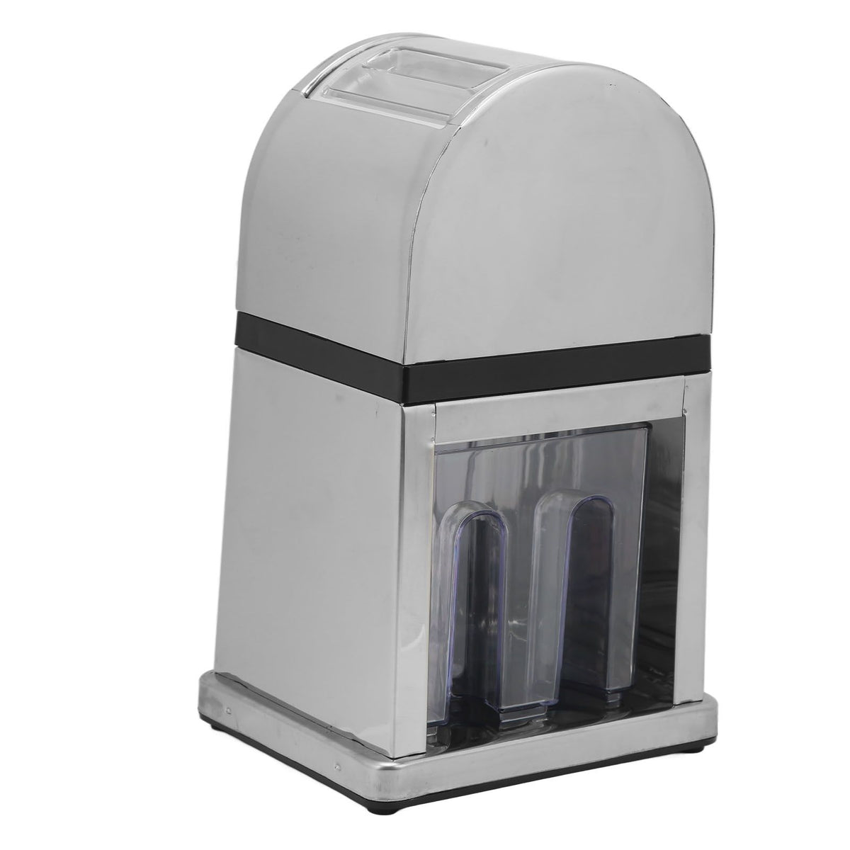 Manual Ice Crusher Labor Saving Hand Crank Shaved Ice Machine with Transparent Cover for Home Bar Restaurant