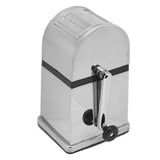 Manual Ice Crusher Labor Saving Hand Crank Shaved Ice Machine with Transparent Cover for Home Bar Restaurant - Low Angle