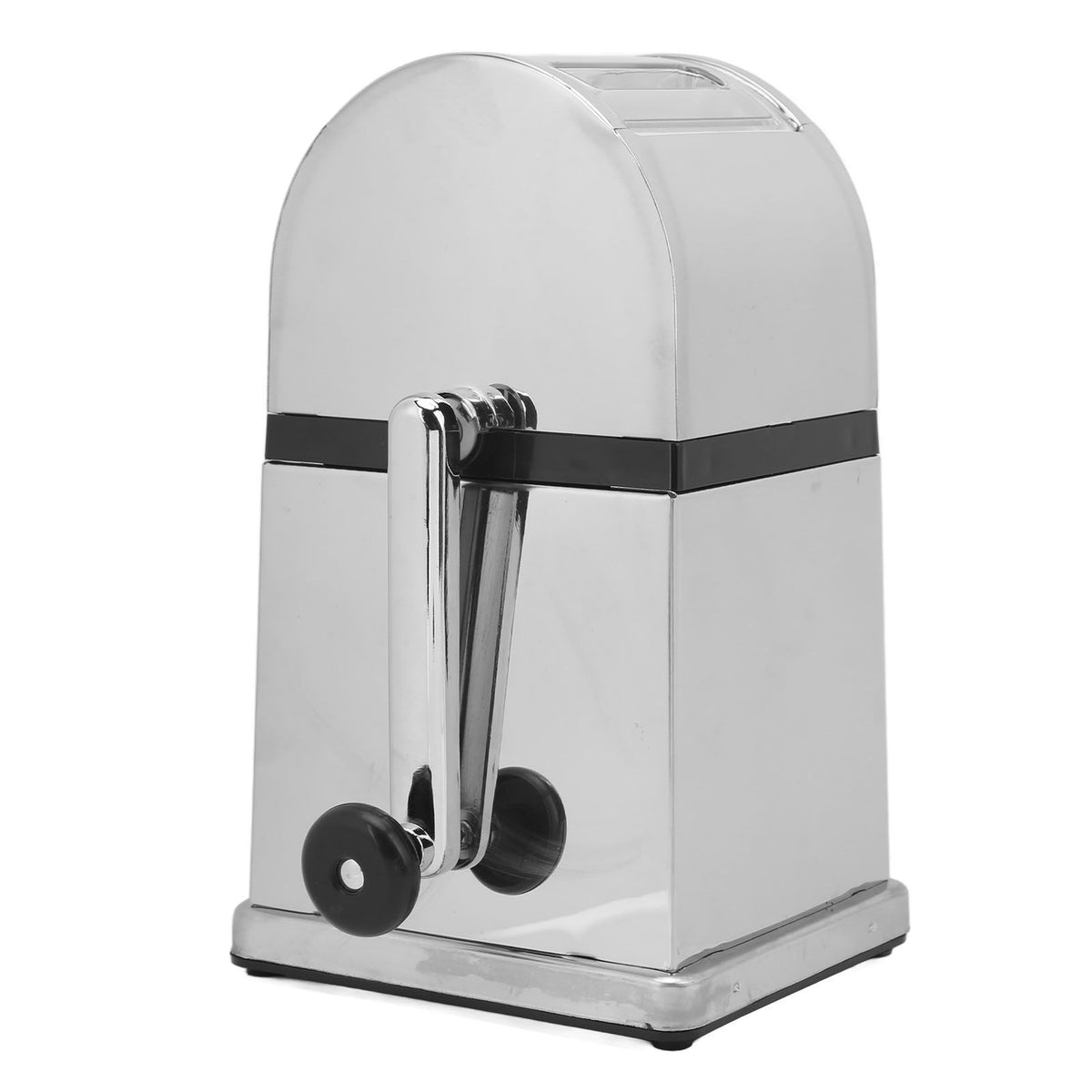 Manual Ice Crusher Labor Saving Hand Crank Shaved Ice Machine with Transparent Cover for Home Bar Restaurant