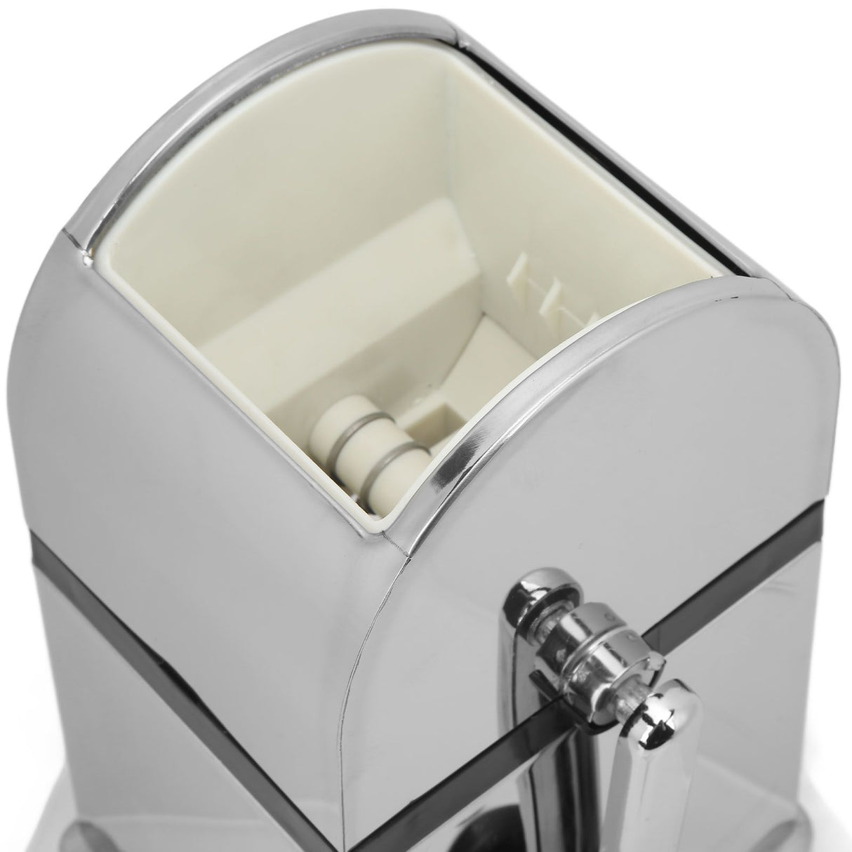 Manual Ice Crusher Labor Saving Hand Crank Shaved Ice Machine with Transparent Cover for Home Bar Restaurant