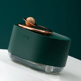 Spray Humidifier Rotating Planet Mini Desktop USB Charging Night Light Humidifier for Home Vintage Green - Top-Down View