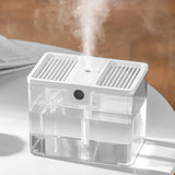 T15 USB Portable Humidifier Home Desktop Moisturizing Atomizer 1.5L Large Capacity Humidifier White - Front View