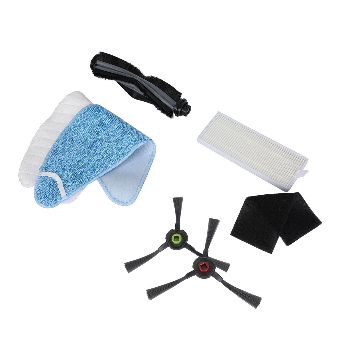 Sweeper Accessories Set Washable Mop Disposable Mop Rolling Brush Side Brush Filter Screen for Yeedi K650