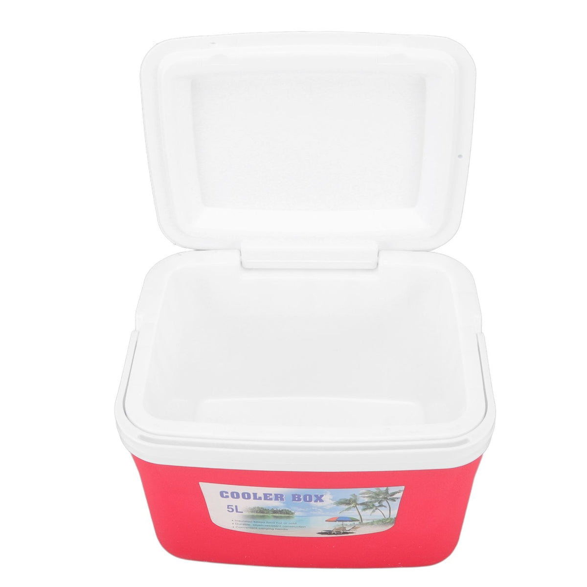 Warmer Cooler Constant Temp Long Lasting Portable Refrigerator Box with Handle for Food Medicine Car Camping 5L Red