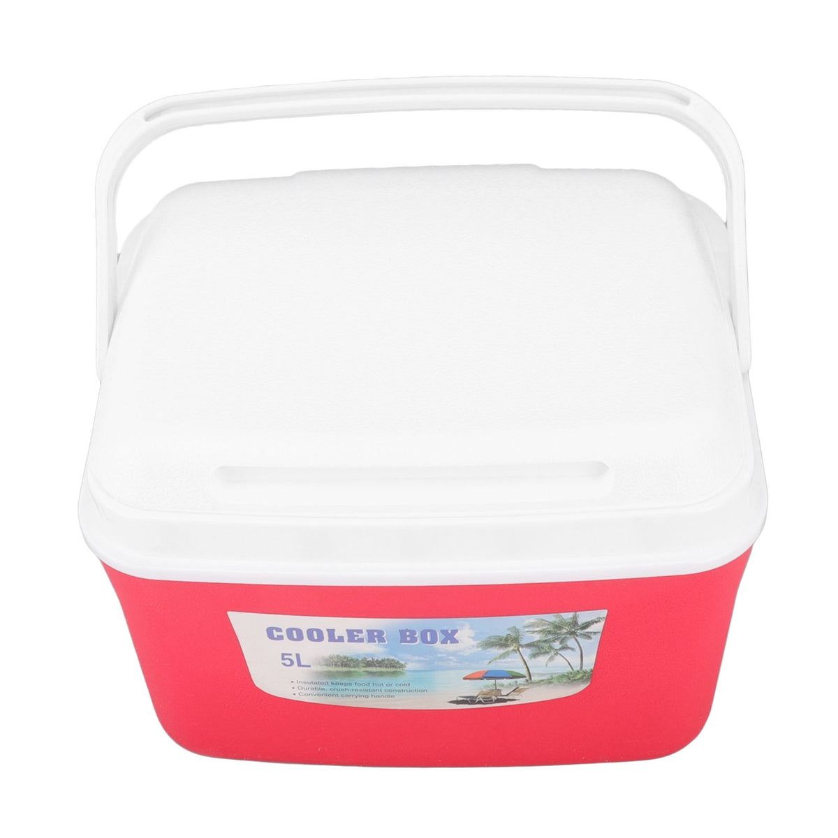 Warmer Cooler Constant Temp Long Lasting Portable Refrigerator Box with Handle for Food Medicine Car Camping 5L Red