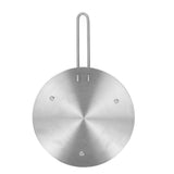 Heat Diffuser Stainless Steel Induction Cooker Diffuser Plate with Handle for Kitchen 23.5cm/9.25in - Top-Down View