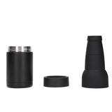 Vacuum Double Wall Stainless Steel Can Insulation and Cold Storage Tank with Bottle Opener Black - 45-Degree Angle