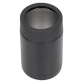 Vacuum Double Wall Stainless Steel Can Insulation and Cold Storage Tank with Bottle Opener Black - Low Angle