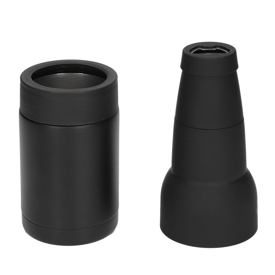 Vacuum Double Wall Stainless Steel Can Insulation and Cold Storage Tank with Bottle Opener Black