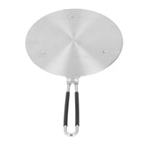 Heat Diffuser Plate Stainless Steel Fast Even Heat Induction Adapter Plate with Long Handle for Induction Cooker Iron Pan Type 20 - Side View