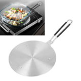 Heat Diffuser Plate Stainless Steel Fast Even Heat Induction Adapter Plate with Long Handle for Induction Cooker Iron Pan Type 20