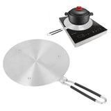 Heat Diffuser Plate Stainless Steel Fast Even Heat Induction Adapter Plate with Long Handle for Induction Cooker Iron Pan Type 20