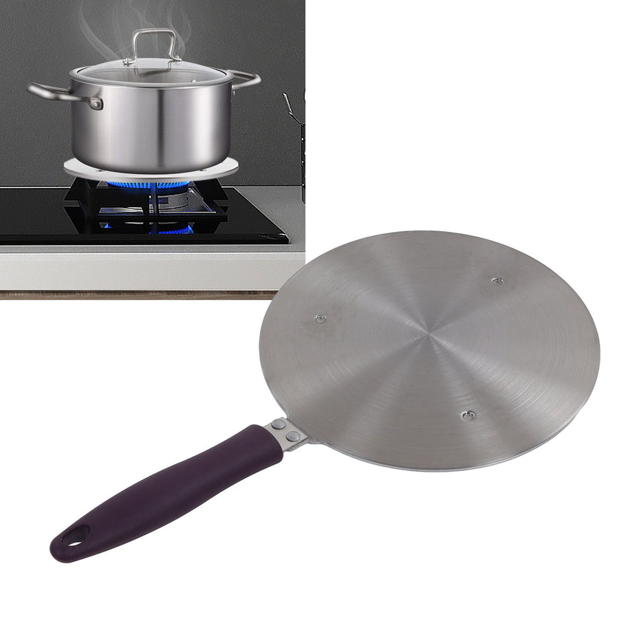 Induction Adapter Plate Stainless Steel Heat Diffuser with Purple Handle Kitchen Accessories for Iron Pot Ceramic Pot 19.5cm/7.68in