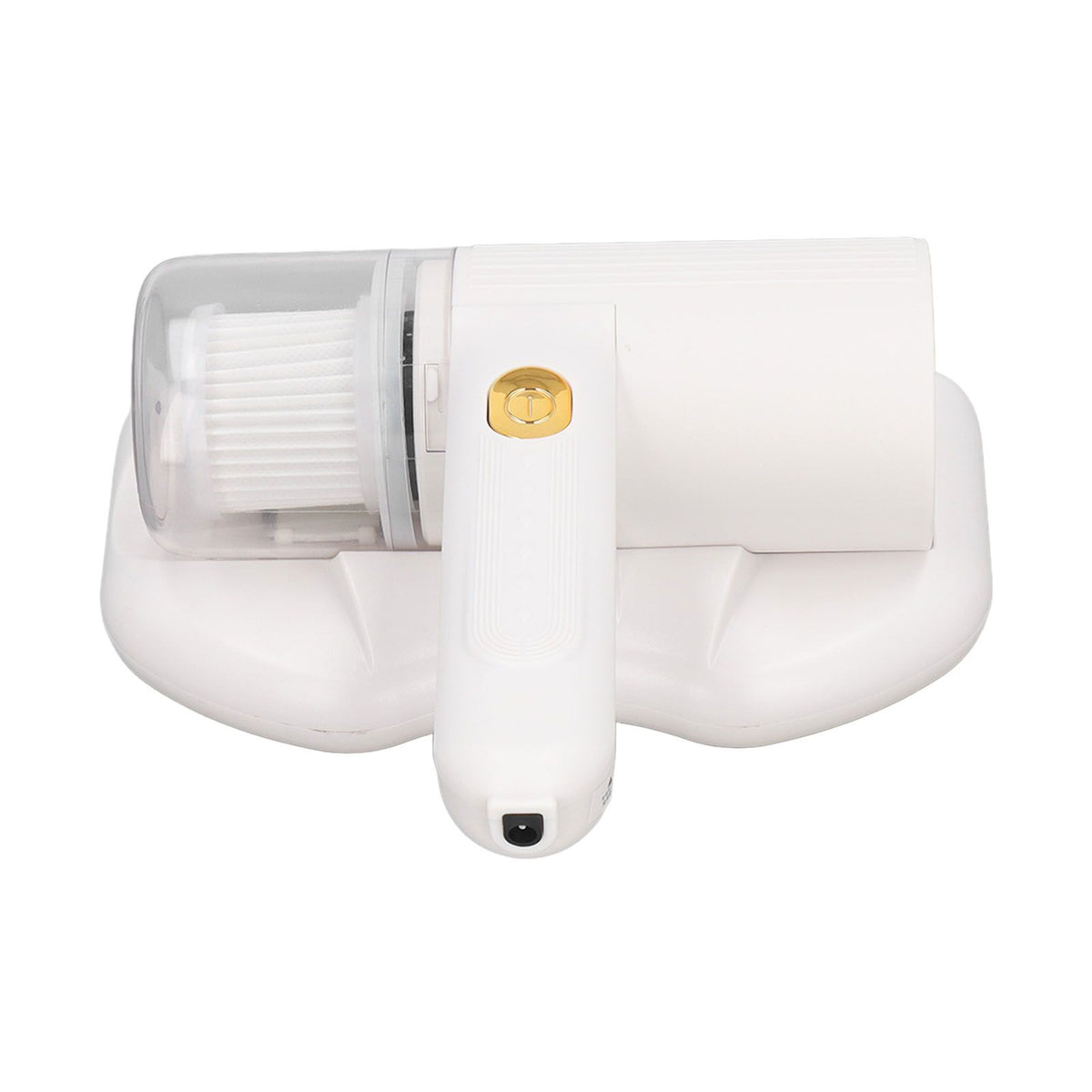 Mattress Vacuum Cleaner Purple Light USB Charging Cordless Mite Vacuum Cleaner with 20Kpa Suction Electric Mite Remover White