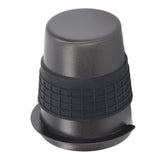58mm Stainless Steel Coffee Dosing Cup Coffee Machine Handle Receiving Powder Cup with Silicone Ring Black