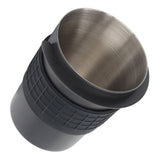 58mm Stainless Steel Coffee Dosing Cup Coffee Machine Handle Receiving Powder Cup with Silicone Ring Black - Extra Image