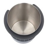 58mm Stainless Steel Coffee Dosing Cup Coffee Machine Handle Receiving Powder Cup with Silicone Ring Black