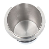 58mm Stainless Steel Coffee Dosing Cup Coffee Machine Handle Receiving Powder Cup with Silicone Ring Stainless Steel Color