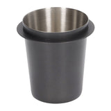 58mm Coffee Dosing Cup Universal Stainless Steel Coffee Machine Handle Dosing Cup Coffee Powder Feeder Black - Top-Down View