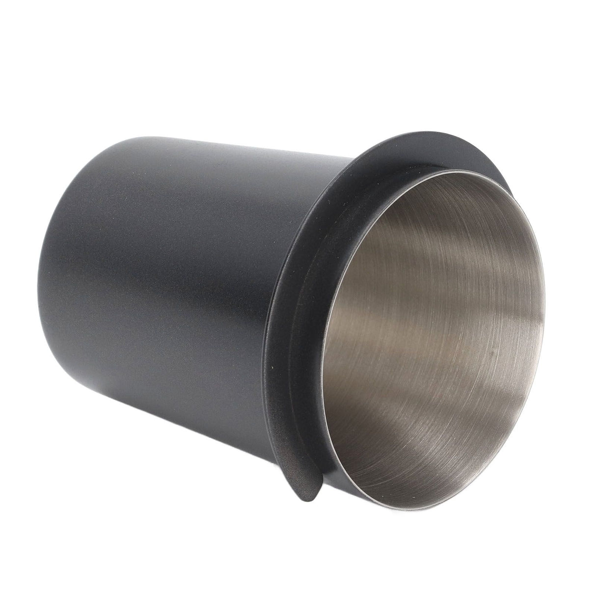 58mm Coffee Dosing Cup Universal Stainless Steel Coffee Machine Handle Dosing Cup Coffee Powder Feeder Black