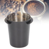 58mm Coffee Dosing Cup Universal Stainless Steel Coffee Machine Handle Dosing Cup Coffee Powder Feeder Black