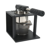 Manual Press Juicer Lever Design 304 Stainless Steel Hand Pressed Juicer Fruit Squeezer with Two Filters - Rear View