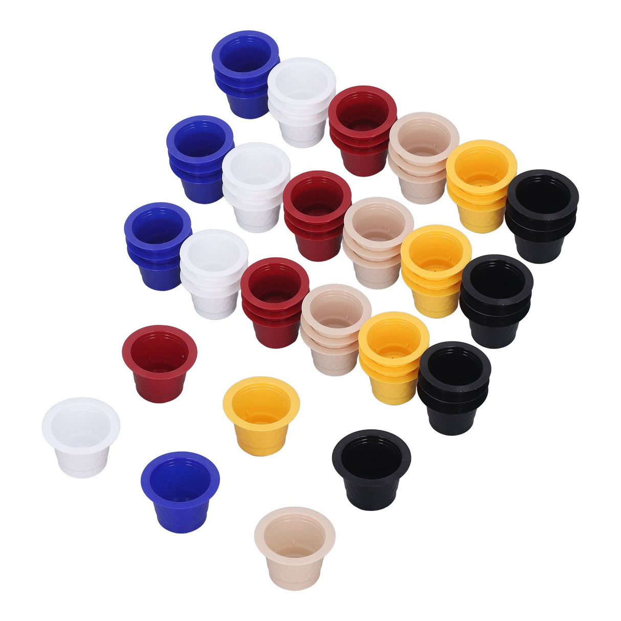 60pcs Refillable Disposable Coffee Capsule Cup Bottom Sealing Aluminum Film Plastic Coffee Filters for Home