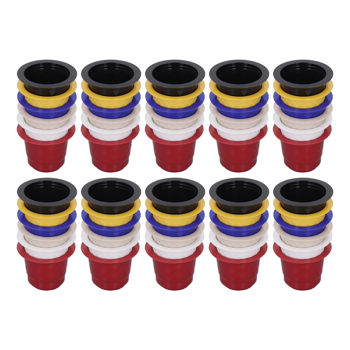 60pcs Refillable Disposable Coffee Capsule Cup Bottom Sealing Aluminum Film Plastic Coffee Filters for Home