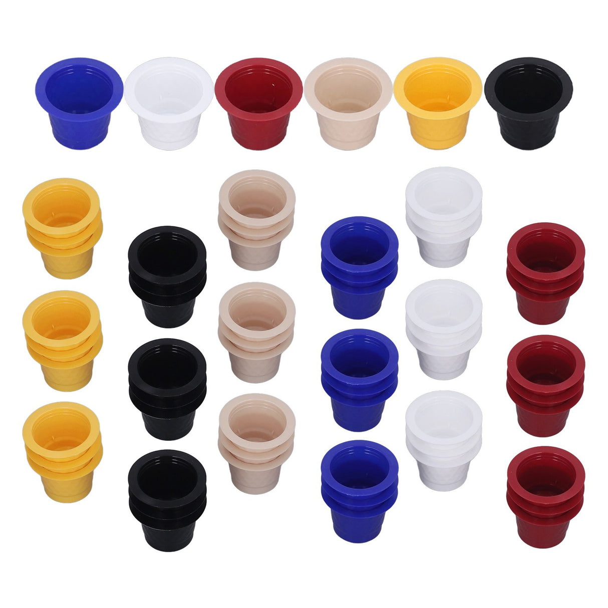 60pcs Refillable Disposable Coffee Capsule Cup Bottom Sealing Aluminum Film Plastic Coffee Filters for Home