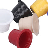 60pcs Refillable Disposable Coffee Capsule Cup Bottom Sealing Aluminum Film Plastic Coffee Filters for Home