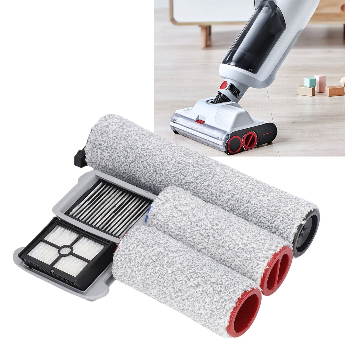 Vacuum Cleaner Roller Brush Filter Detachable Vacuum Cleaner Replacement Parts for Roborock U10