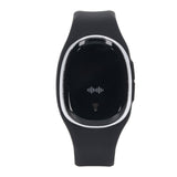Outdoor Sports Mosquito Repellent Bracelet Ultrasonic Mosquito Repellent Wristband USB Rechargeable for Pregnant Women Children Black - Top-Down View