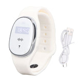 Outdoor Sports Mosquito Repellent Bracelet Ultrasonic Mosquito Repellent Wristband USB Rechargeable for Pregnant Women Children White