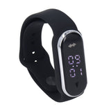 Anti Mosquito Bracelet Watch Silica Gel USB Rechargeable Ultrasonic Mosquito Repellent Bracelet for Outdoor Black - 45-Degree Angle