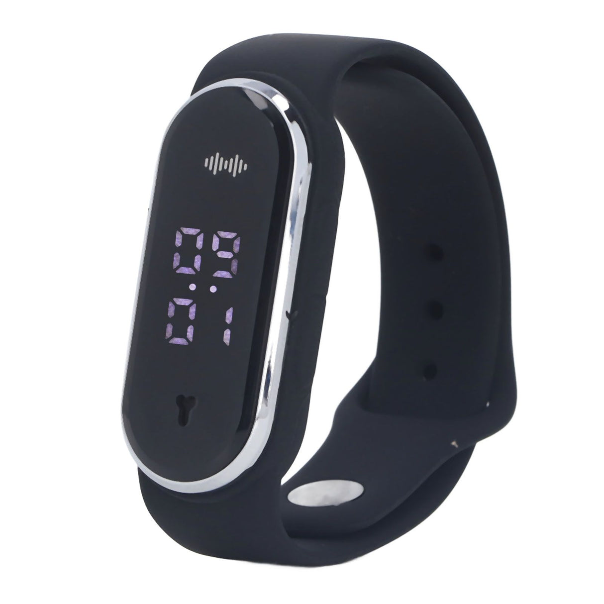 Anti Mosquito Bracelet Watch Silica Gel USB Rechargeable Ultrasonic Mosquito Repellent Bracelet for Outdoor Black