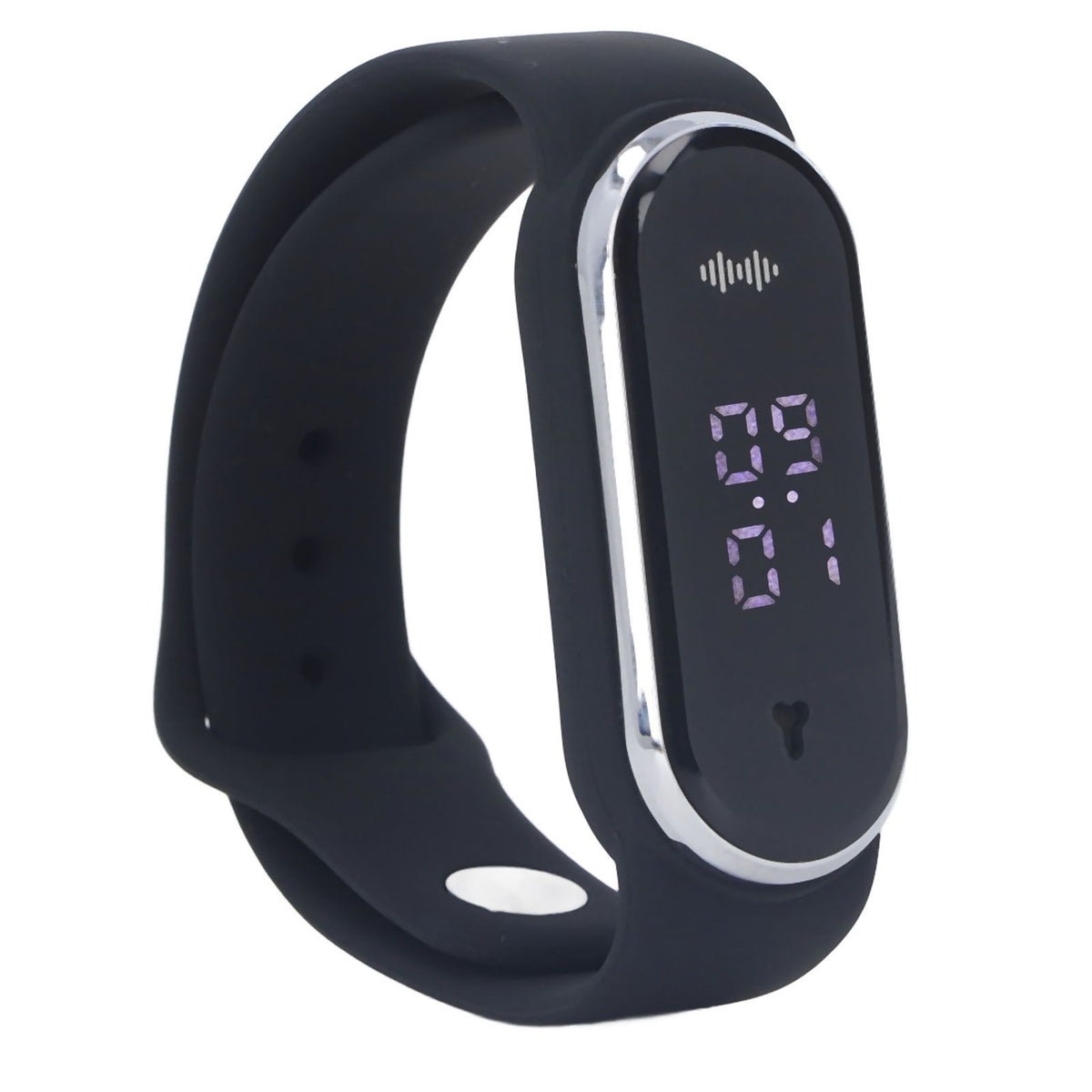 Anti Mosquito Bracelet Watch Silica Gel USB Rechargeable Ultrasonic Mosquito Repellent Bracelet for Outdoor Black