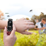 Anti Mosquito Bracelet Watch Silica Gel USB Rechargeable Ultrasonic Mosquito Repellent Bracelet for Outdoor Black - Extra Image