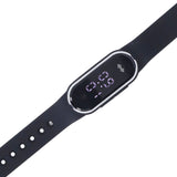 Anti Mosquito Bracelet Watch Silica Gel USB Rechargeable Ultrasonic Mosquito Repellent Bracelet for Outdoor Black