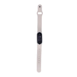Anti Mosquito Bracelet Watch Silica Gel USB Rechargeable Ultrasonic Mosquito Repellent Bracelet for Outdoor White - Front View
