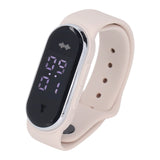 Anti Mosquito Bracelet Watch Silica Gel USB Rechargeable Ultrasonic Mosquito Repellent Bracelet for Outdoor White