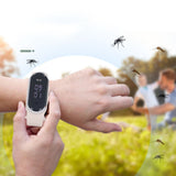 Anti Mosquito Bracelet Watch Silica Gel USB Rechargeable Ultrasonic Mosquito Repellent Bracelet for Outdoor White - Extra Image