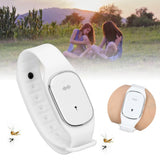Mosquito Repellent Bracelet Outdoor Ultrasonic USB Charging Anti Mosquito Wristband for Kids Pregnant Woman White