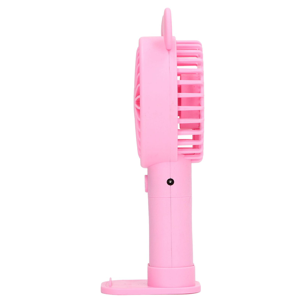 Handheld Fan Plastic USB Battery Dual Drive Built in Lithium Battery Mini Desk Fan for Summer Pink